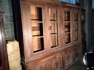 Antique and Important Walnut Directory Bookcase